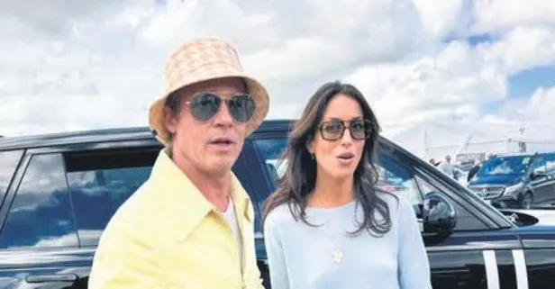 Start verildi ilişki başladı! Brad Pitt ve sevgilisi Ines de Ramon Formula 1 yarışına el ele geldi