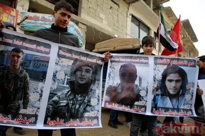 İdlib’de Türkiye’ye destek gösterisi: Türk kardeşlerimiz hoş geldiler