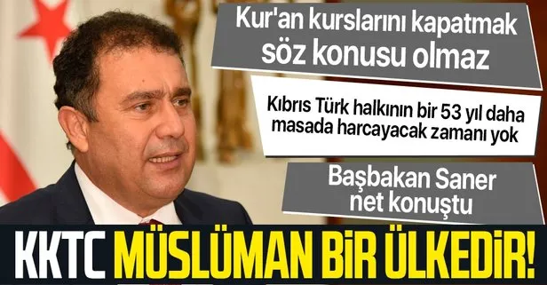 KKTC Başbakanı Saner'den Kur'an kursu açıklaması