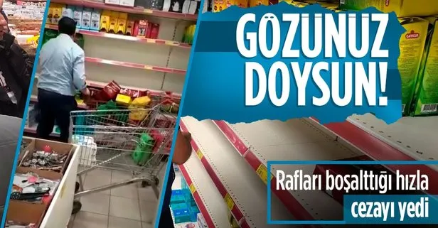 Çay fırsatçısı rafları böyle boşalttı! Cezadan kurtulamadı...