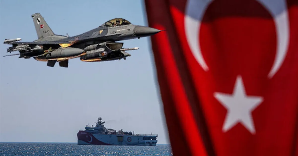 Oruç Reis’e özel koruma! Füze yüklü F-16’lar Türkiye’nin Doğu Akdeniz’deki haklarını gasp etmeye çalışanlara havadan gözdağı veriyor