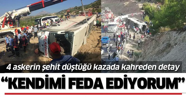 Mersin'de 4 askerin şehit düştüğü kazadan yaralı kurtulan asker: 'Şoför kendimi feda ediyorum' dedi