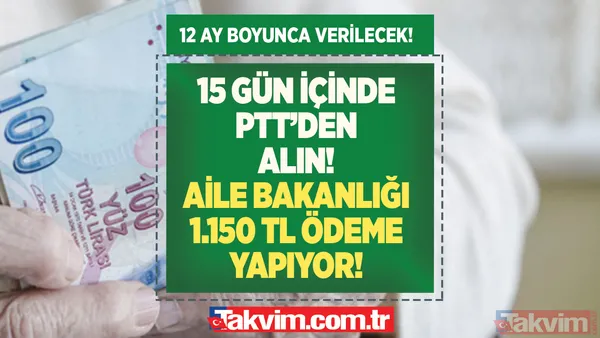 Aile Bakanlığı 995-1.150 TL arası ödeme yapıyor! On beş gün içinde PTT'den alın! TC kimlik NO'su ile gelenlere geri ödemesiz nakit para! On iki ay süresince... - 1