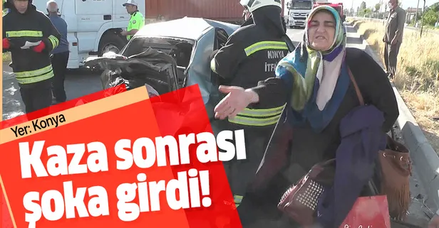 Kaza sonrası şoka girdi! Yer: Konya