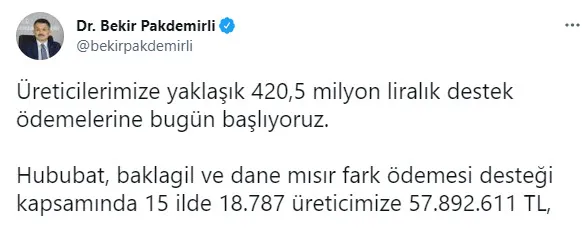 son-dakika-tarim-ve-orman-bakani-bekir-pakdemirli-ureticimize-4205-milyon-liralik-destek-odemelerine-bugun-basliyoruz-1625812609085.jpg SON DAKİKA: Tarım ve Orman Bakanı Bekir Pakdemirli: Üreticimize 420,5 milyon liralık destek ödemelerine bugün başlıyoruz-2