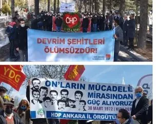 HDP ve CHP yine terörist etkinliğinde bir arada