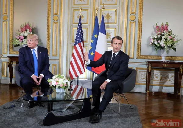 Trump - Macron zirvesine damga vuran görüntü! Elini öyle bir sıktı ki... - 9