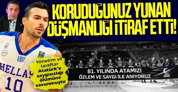 Fenerbahçeli eski basketbolcu Kostas Sloukas’tan Atatürk itirafı: 85 yıl sonra o pankartı taşıyamazdım