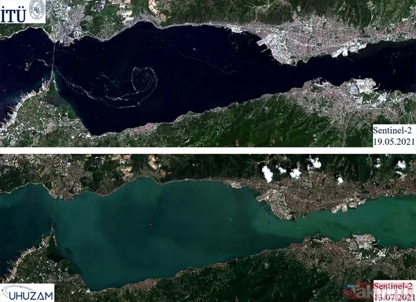 SON DAKİKA: Marmara Denizi'ndeki müsilajın (deniz salyası) son durumu İTÜ UHUZAM uyduları tarafından görüntülendi - 7