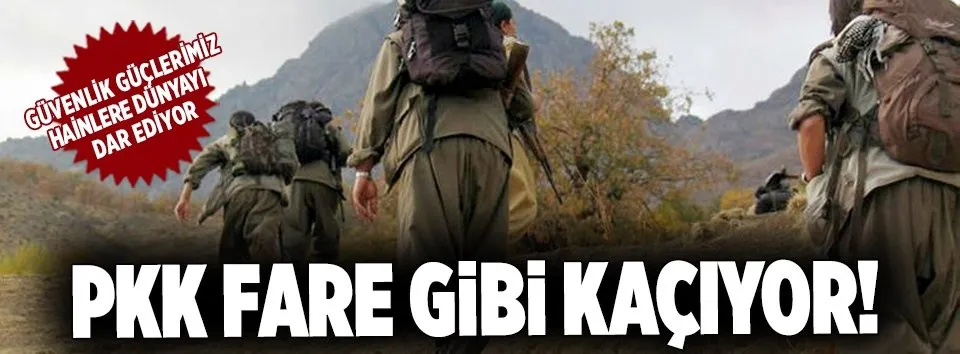 PKK’lı hainler fare gibi kaçıyor