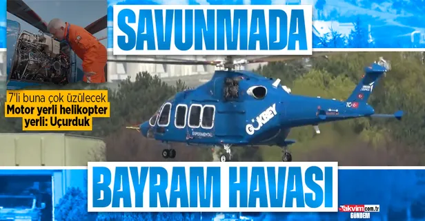 Savunmada bayram havası... Yerli ve milli ilk helikopter motorumuz TS1400 ilk özgün helikopterimiz GÖKBEY’i uçurdu