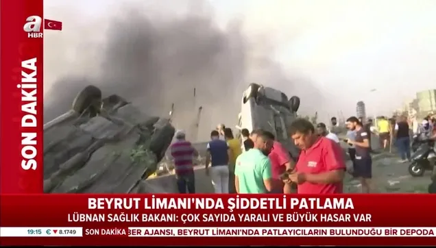 Beyrut'taki büyük patlamanın ardından korkunç görüntüler!