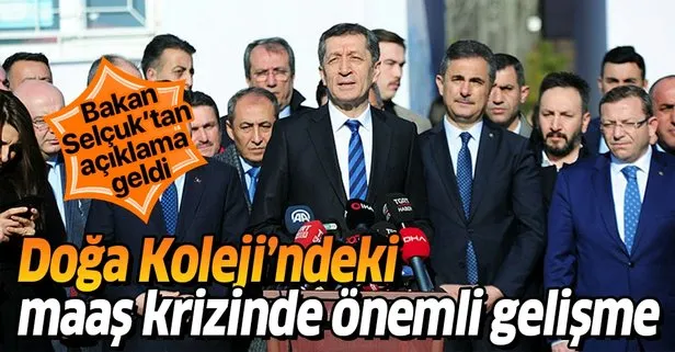 Bakan Selçuk’tan Doğa Koleji’ndeki maaş krizi hakkında flaş açıklama