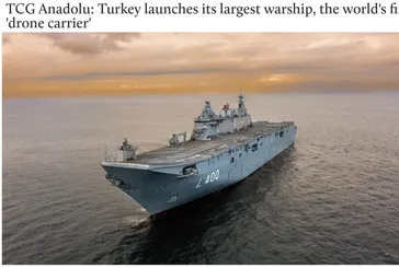 Dünyanın ilk SİHA gemisi TCG Anadolu dünya basınında: Ezber bozan bir şey! Erdoğan güç gösterisi yaptı