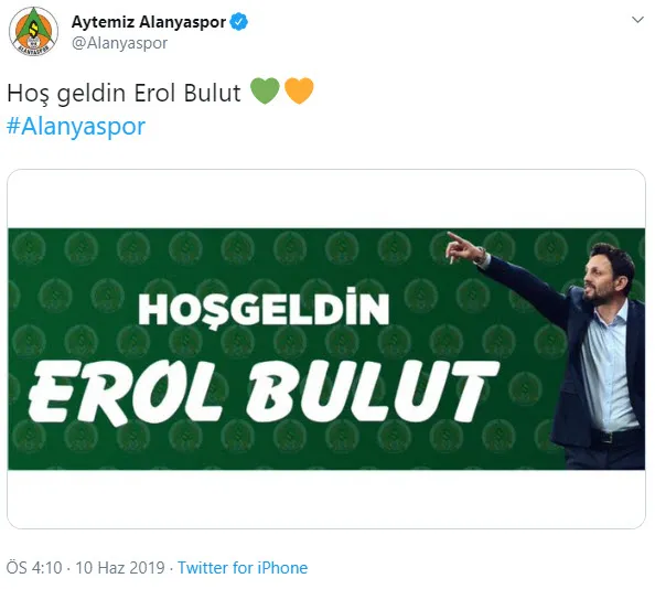 Son dakika haberi: Alanyaspor Erol Bulut'u açıkladı-1
