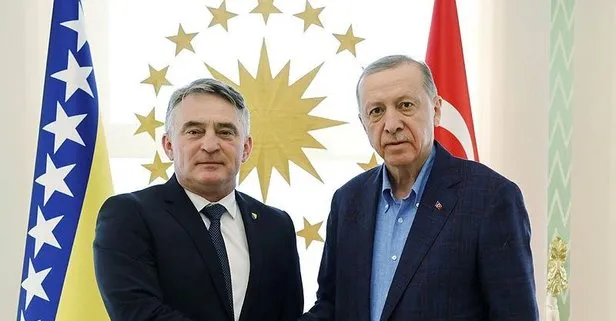 Başkan Erdoğan Vahdettin Köşkü’nde Bosna Hersek Devlet Başkanlığı Konseyi Üyesi Zeljko Komsic’i kabul etti