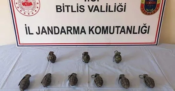 Son dakika: Bitlis’te PKK’ya ait el bombaları ele geçirildi