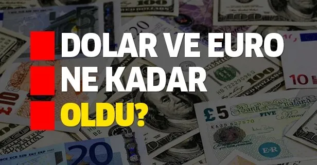 Dolar, euro ve sterlin ne kadar oldu?