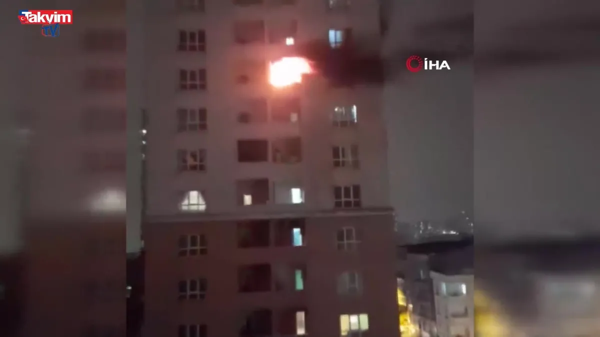 Esenyurt’ta 26 katlı binada korkutan yangın
