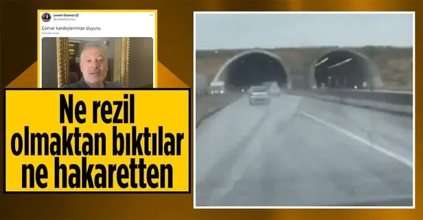 Dağ olmayan yere tünel yapıldı yalanı alay konusu olan Levent Üzümcü şimdi de vatandaşlara çomar diye hakaret etti