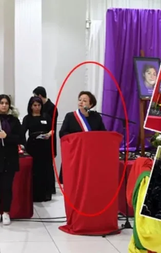 Fransa'da rezalet görüntüler! Ahmet Kaya Kültür Merkezi'nde öldürülen 3 kişinin cenaze töreninde PKK ve Öcalan posterleri