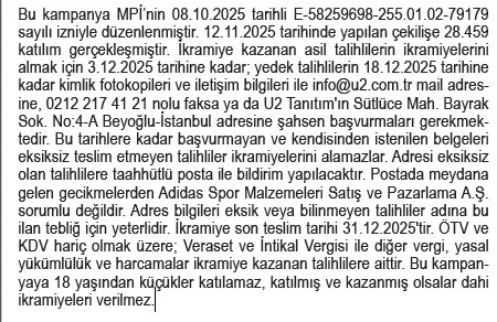 Adidas Skychaser kampanyası çekiliş sonuçları açıklandı-3