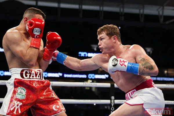 Türk Boksör Avni Yıldırım, Wbc- Wba Dünya Süper Orta Sıklet Unvan Maçında Şimdiki Unvan Sahibi Canelo Alvarez İle Karşı Karşıya Geldi.