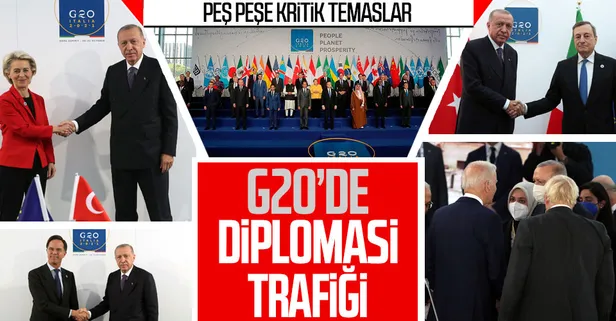 Son dakika: Başkan Erdoğan G20 Zirvesi'nde dünya liderleriyle görüştü! Peş peşe kritik temaslar
