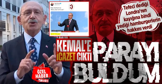Milletten icazet isteyecek yüzü olmayan Kılıçdaroğlu İngiltere'de umduğunu buldu! Tefeci dediği Londra'nın kayığına bindi: Parayı buldum