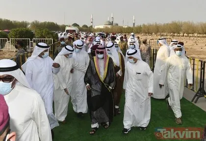 Dünya bu görüntüleri konuşuyor! Kuveyt Emiri Sabah Ahmed al Sabah  böyle gömüldü...