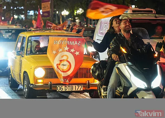 Galatasaray’ın şampiyonluğu sonrası Türkiye sarı kırmızıya boyandı