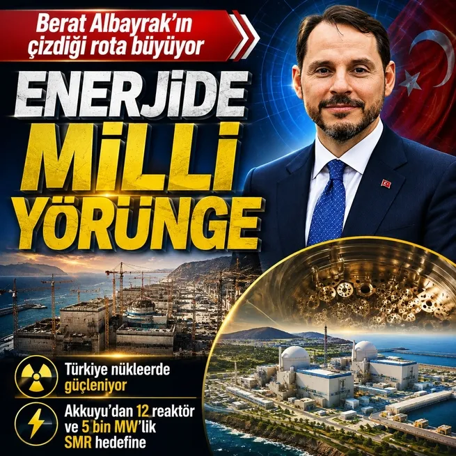 Berat Albayrak’ın çizdiği rota büyüyor! Türkiye nükleerde güçleniyor: Akkuyu’dan 12 reaktör ve 5 bin MW’lik SMR hedefine
