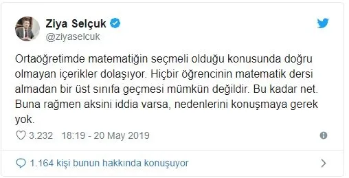 Son dakika... Matematik dersi seçmeli mi oluyor? Milli Eğitim Bakanı açıkladı-1