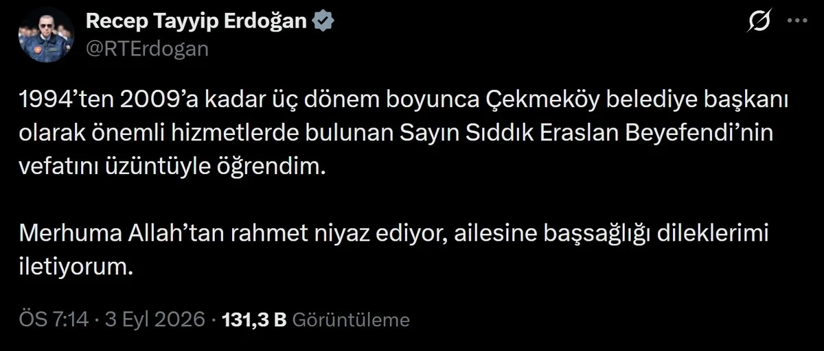 1788460848195.jpeg Sıddık Eraslan hayatını kaybetti: Başkan Erdoğan'dan taziye mesajı-2