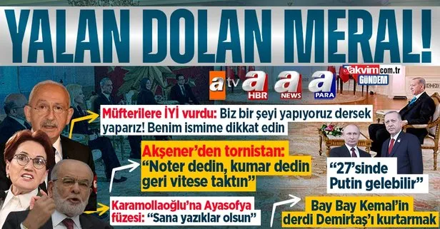 Son dakika: Başkan Erdoğan’dan ATV - A Haber ortak yayında önemli açıklamalar: Yalanla dolanla iş yapma Meral