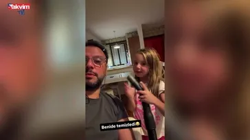 Alişan'ın kızı Eliz'den ev temizliği!