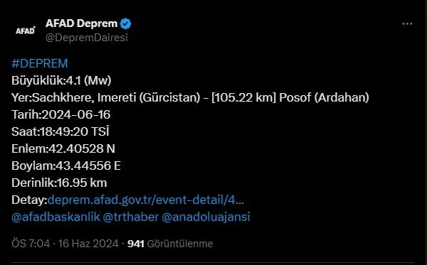 Gürcistan'da peş peşe deprem! AFAD açıkladı: Türkiye'de hissedildi-2