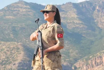 Güvenlik korucusu Sevinç Gök, 6 yıldır eli tetikte görev yapıyor