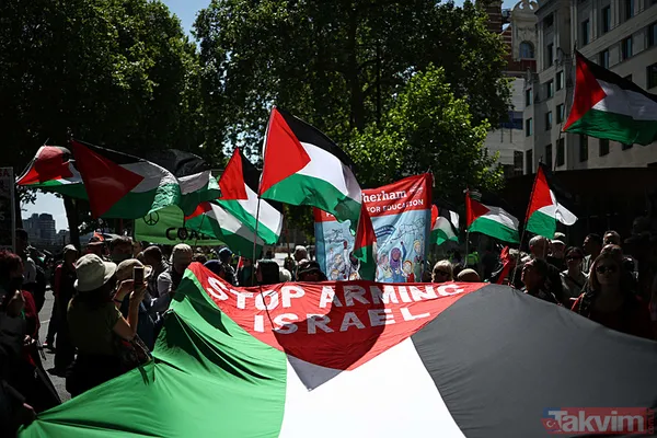 Londra'da Nekbe protestosu: Binlerce kişi sokaklarda - 6