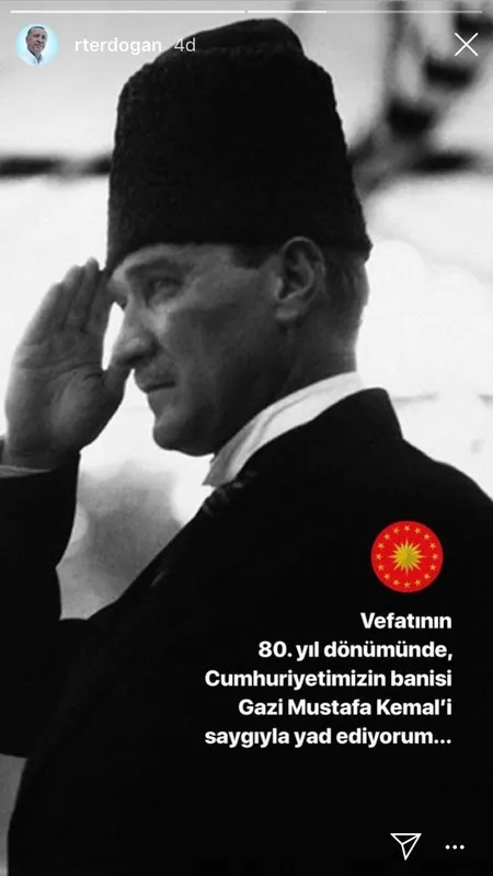 Başkan Erdoğan'dan Instagram'da Atatürk paylaşımı-1