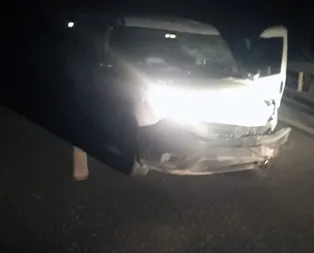 Kaza yapan sürücü aracı bırakıp kaçtı