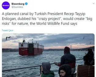 CHPden sonra Amerikan medyası da Kanal İstanbul yapılmasın diyor!