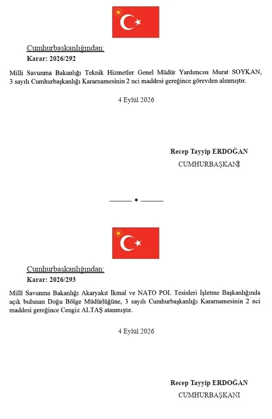 Atama kararları Resmi Gazete'de yayımlandı: 12 ülkeye yeni büyükelçiler ve çok sayıda kuruma üst düzey görevlendirme-14