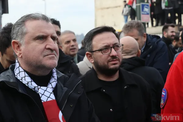 Galata'dan şehitlerimiz ve Filistin için dünyaya haykırış... İsimleri tek tek okundu | Tarihi günden tarihi kareler! - 46