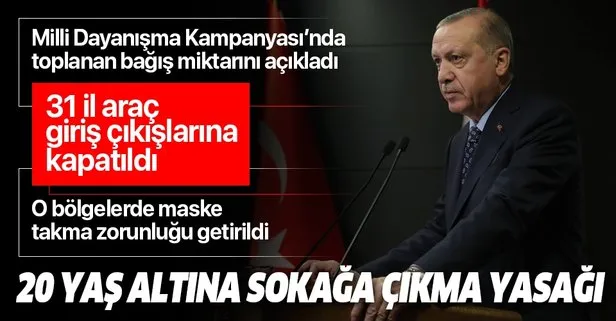 Son dakika: Başkan Erdoğan koronavirüsle mücadelede yeni tedbirleri duyurdu