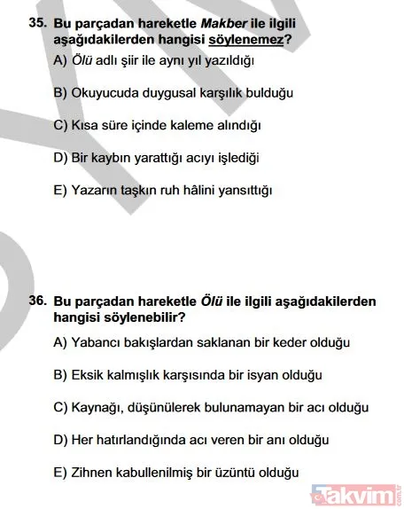 2019 YKS TYT soruları ve cevapları burada! Türkçe, Sosyal Bilimler, Matematik, Fen Bilimleri cevap anahtarı - 38