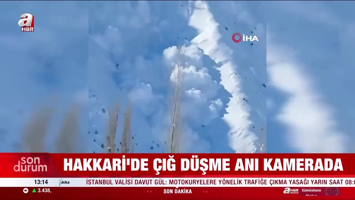 Hakkari Yüksekova'da çığ düştü! İşte o anlar