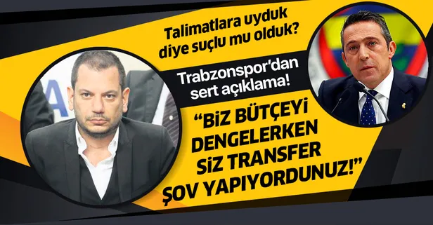 Trabzonspor’dan sert açıklama! "Biz bütçeyi dengelerken siz transfer şov yaptınız"