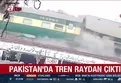 Pakistan’da tren raydan çıktı! İşte o anlar…