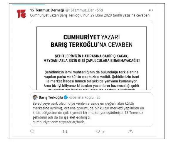 15-temmuz-derneginden-cumhuriyet-gazetesi-yazari-baris-terkoglunun-kose-yazisina-yalanlama-1603986145521.jpeg Cumhuriyet Gazetesi yazarı Barış Terkoğlu’nun yazısına yalanlama: FETÖ başarılı olamadığı için sürekli nefret kusuyorlar-2